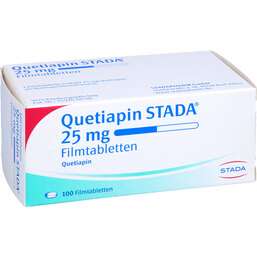Abbildung: Quetiapin STADA 25 mg Filmtabletten 100 St, Filmtabletten PZN 09262523