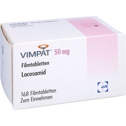 Abbildung: Vimpat 50 mg Filmtabletten 168 St, Filmtabletten PZN 09263557