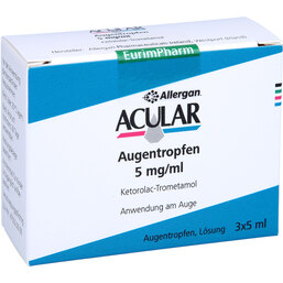 Abbildung: Acular 5 mg / ml Augentropfen 3X5 ml, Augentropfen PZN 09269560