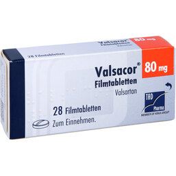 Abbildung: Valsacor 80 mg Filmtabletten 28 St, Filmtabletten PZN 09269608