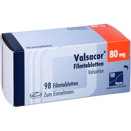 Abbildung: Valsacor 80 mg Filmtabletten 98 St, Filmtabletten PZN 09269620