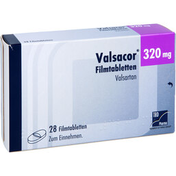 Abbildung: Valsacor 320 mg Filmtabletten 28 St, Filmtabletten PZN 09269689