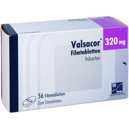 Abbildung: Valsacor 320 mg Filmtabletten 56 St, Filmtabletten PZN 09269695