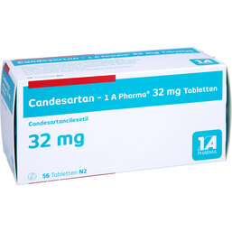 Abbildung: Candesartan 1A Pharma 32 mg Tabletten 56 St, Tabletten PZN 09273202