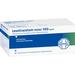 Abbildung: Levetiracetam Hexal 100 mg / ml Infusionslösung -Konzentrat 10X5 ml, Infusionslösungskonzentrat PZN 09276117