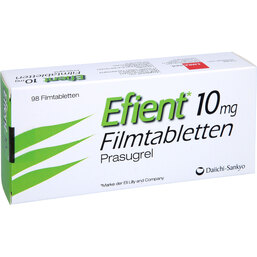 Abbildung: Efient 10 mg Filmtabletten 98 St, Filmtabletten PZN 09276206