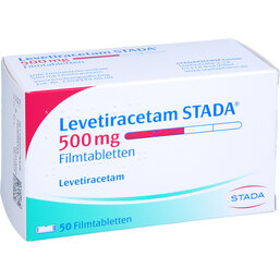 Abbildung: Levetiracetam STADA 500 mg Filmtabletten 50 St, Filmtabletten PZN 09277832