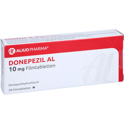 Abbildung: Donepezil AL 10 mg Filmtabletten 28 St, Filmtabletten PZN 09282388