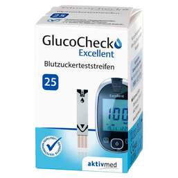 Abbildung: Gluco Check Excellent Teststreifen Teststreifen, 25 St PZN 09286618