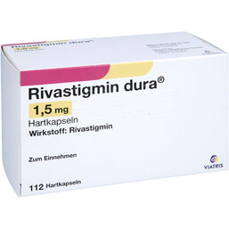 Abbildung: Rivastigmin dura 1,5 mg Hartkapseln 112 St, Hartkapseln PZN 09289278