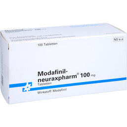 Abbildung: Modafinil neuraxpharm 100 mg Tabletten 100 St, Tabletten PZN 09292116