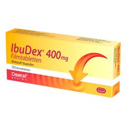 Abbildung: Ibudex 400 mg Filmtabletten Filmtabletten, 10 St PZN 09294664
