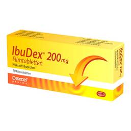 Abbildung: Ibudex 200 mg Filmtabletten Filmtabletten, 10 St PZN 09294842