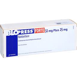Abbildung: Blopress forte 32 mg Plus 25 mg Tabletten 98 St, Tabletten PZN 09295014