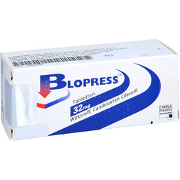 Abbildung: Blopress 32 mg Tabletten 98 St, Tabletten PZN 09295089