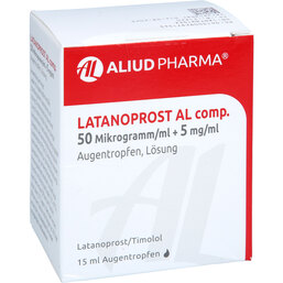 Abbildung: Latanoprost AL comp.50 Mikrogramm / ml + 5mg / ml Augentropfen 6X2.5 ml, Augentropfen PZN 09297154
