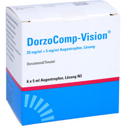 Abbildung: Dorzocomp Vision 20 mg / ml + 5 mg / ml Augentropfen 6X5 ml, Augentropfen PZN 09297266