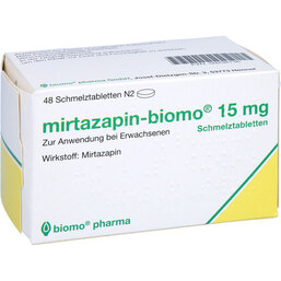 Abbildung: Mirtazapin biomo 15 mg Schmelztabletten 48 St, Schmelztabletten PZN 09298136
