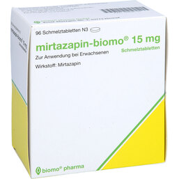 Abbildung: Mirtazapin biomo 15 mg Schmelztabletten 96 St, Schmelztabletten PZN 09298142