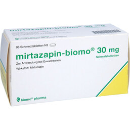 Abbildung: Mirtazapin biomo 30 mg Schmelztabletten 96 St, Schmelztabletten PZN 09298171