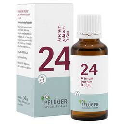 Abbildung: Biochemie Pflüger 24 Arsenum jodatum D 6 Tropfen Tropfen, 30 ml PZN 09298739