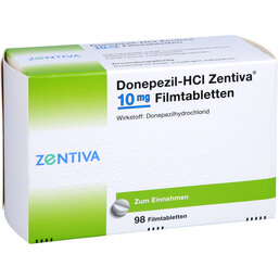 Abbildung: Donepezil HCL Zentiva 10 mg Filmtabletten 98 St, Filmtabletten PZN 09302441