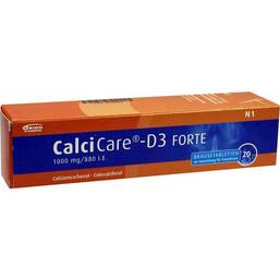 Abbildung: Calcicare D3 forte Brausetabletten 20 St, Brausetabletten PZN 09302659
