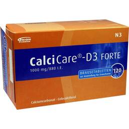 Abbildung: Calcicare D3 forte Brausetabletten Brausetabletten, 120 St PZN 09302665