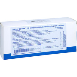 Abbildung: Apidra 100 E / ml Solostar Injektionslösung in einem Fertigpen 10X3 ml, Injektionslösung in einem Fertigpen PZN 09303883