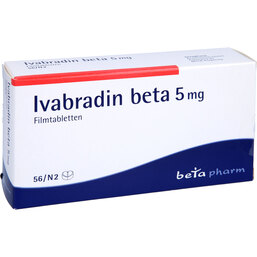 Abbildung: Ivabradin beta 5 mg Filmtabletten 56 St, Filmtabletten PZN 09305238
