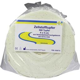 Abbildung: Erena Zellstofftupfer 4x5cm 500 St, Tupfer PZN 09309710