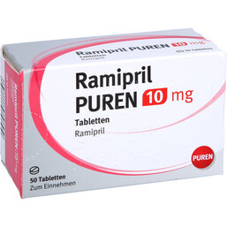 Abbildung: Ramipril Puren 10 mg Tabletten 50 St, Tabletten PZN 09313261