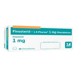 Abbildung: Finasterid 1A Pharma 1 mg Filmtabletten 98 St, Filmtabletten PZN 09322366