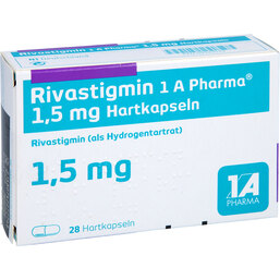Abbildung: Rivastigmin 1A Pharma 1,5 mg Hartkapseln 28 St, Hartkapseln PZN 09322573