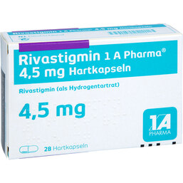 Abbildung: Rivastigmin 1A Pharma 4,5 mg Hartkapseln 28 St, Hartkapseln PZN 09322656