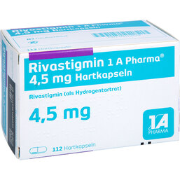Abbildung: Rivastigmin 1A Pharma 4,5 mg Hartkapseln 112 St, Hartkapseln PZN 09322679