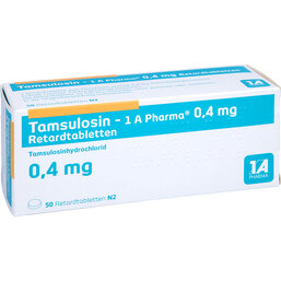 Abbildung: Tamsulosin 1A Pharma 0,4 mg Retardtabletten 50 St, Retard-Tabletten PZN 09322745
