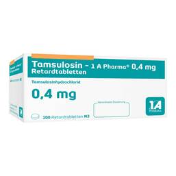 Abbildung: Tamsulosin 1A Pharma 0,4 mg Retardtabletten 100 St, Retard-Tabletten PZN 09322751