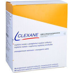 Abbildung: Clexane 40 mg 0,4 ml Fertigspritzen mit Sicherheitssystem 10 St, Injektionslösung in einer Fertigspritze PZN 09326855