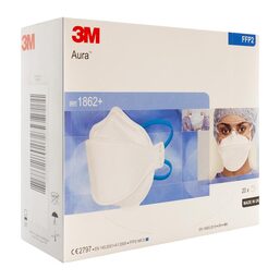 Abbildung: Atemschutzmaske 3M 1862 + ohne Ventil Aura FFP2 20 St PZN 09328096