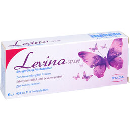 Abbildung: Levina STADA 20 µg / 100 µg Filmtabletten 3X21 St, Filmtabletten PZN 09335328