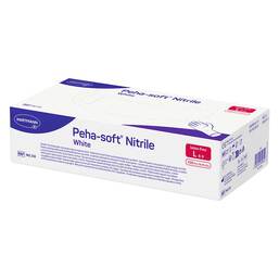 Abbildung: Peha Soft nitrile white Untersuchungshandschuhe puderfrei unsteril L 100 St, Handschuhe PZN 09339042