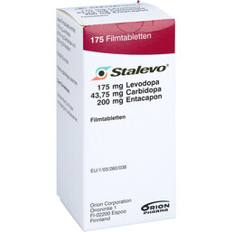 Abbildung: Stalevo 175 mg / 43,75 mg / 200 mg Filmtabletten 175 St, Filmtabletten PZN 09339065