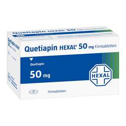 Abbildung: Quetiapin Hexal 50 mg Filmtabletten 50 St, Filmtabletten PZN 09339148