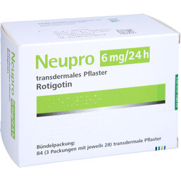Abbildung: Neupro 6 mg / 24 h transdermale Pflaster 84 St, Pflaster transdermal PZN 09339763