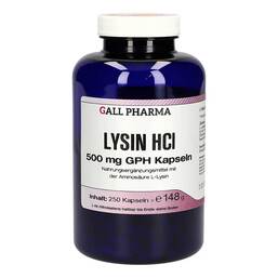 Abbildung: Lysin HCL 500 mg GPH Kapseln 250 St, Kapseln PZN 09377640