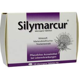 Abbildung: Silymarcur überzogene Tabletten 100 St, Überzogene Tabletten PZN 09384309