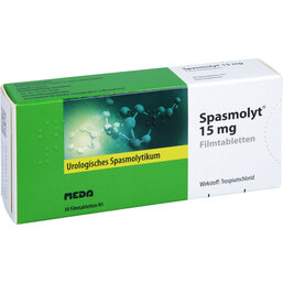 Abbildung: Spasmolyt 15 mg Filmtabletten 30 St, Filmtabletten PZN 09384775