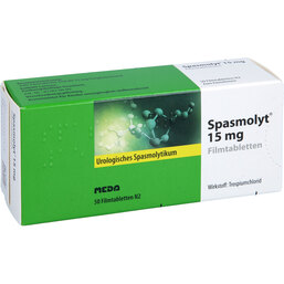 Abbildung: Spasmolyt 15 mg Filmtabletten 50 St, Filmtabletten PZN 09384781