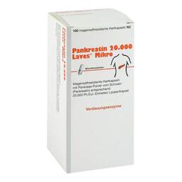 Abbildung: Pankreatin 20000 Laves Mikro magensaftresistent Kapseln 100 St, Kapseln magensaftresistent PZN 09385817